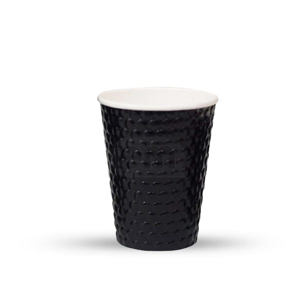 Стакан бумажный одноразовый двухслойный 250 мл. Waffle Black