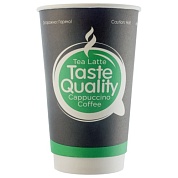 Стакан бумажный одноразовый двухслойный Taste Quality (400 мл) 